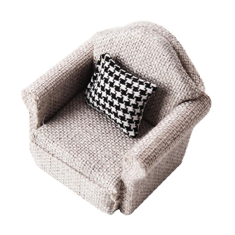 Dollhouses Plush Miniature Sofa Furniture For Toyhouses Jewelry Box Design Safe Childrens Play