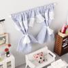 Fabric Miniature Dollhouse Window Curtain with Stripe Pattern Design For 1/12 Model Dollhouse Scene Decoration Accessory