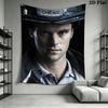 Chicago Fire Wall Tapestry Aesthetic Wall Hanging Printed Fabric Blanket Decorative Tapestries for Bedroom Living Room Home Decor