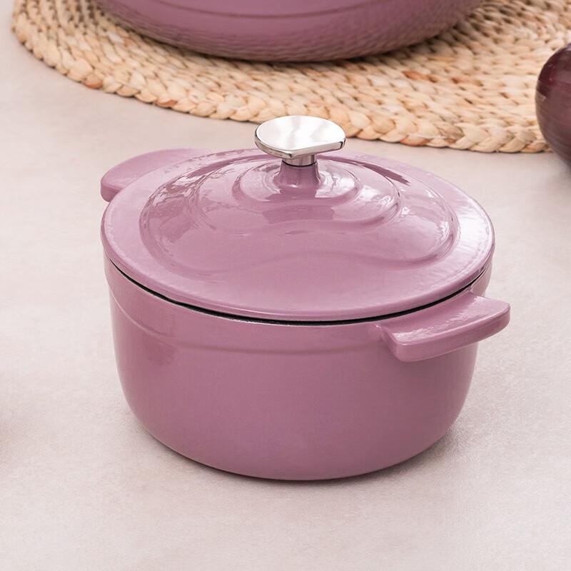 Colorful Double Handle Enamel Stew Pot