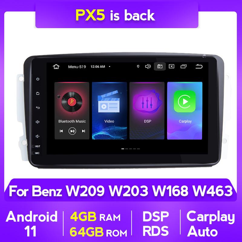 Mercedes-Benz W209/W203/W168/463 GPS Navigation & CarPlay System with Reversing Camera & Bluetooth