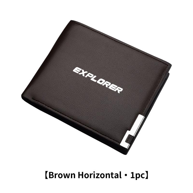 YYQO6 For Ford Car Logo Men Short Foldable Credit Card Holder Leather Money Wallet Accessories Focus mk2 mk3 mk4 Fiesta Ranger