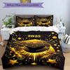 3pcs 2025 Graduation Cap & Scroll Decorative Set - Includes One Quilt Cover and Two Pillowcases (No Core) - Perfect for Home Décor, Festive Gifts, Pol