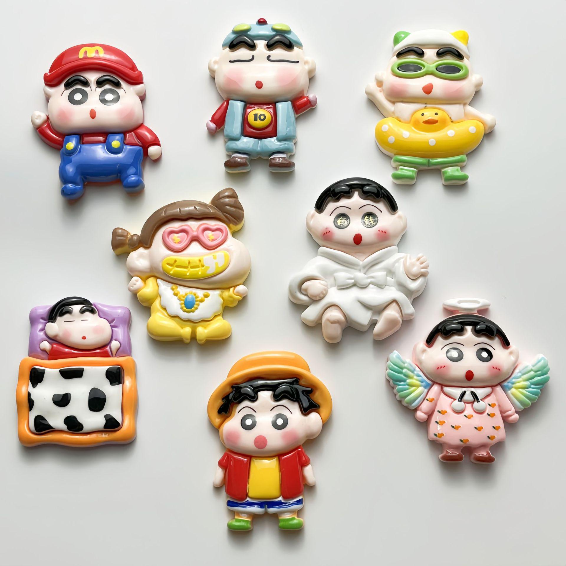 Large Crayon Shin-chan Cartoon Costume DIY Resin Accessories: Hair Clip, Magnet, Childlike Fun Ornaments, Cream Glue Materials