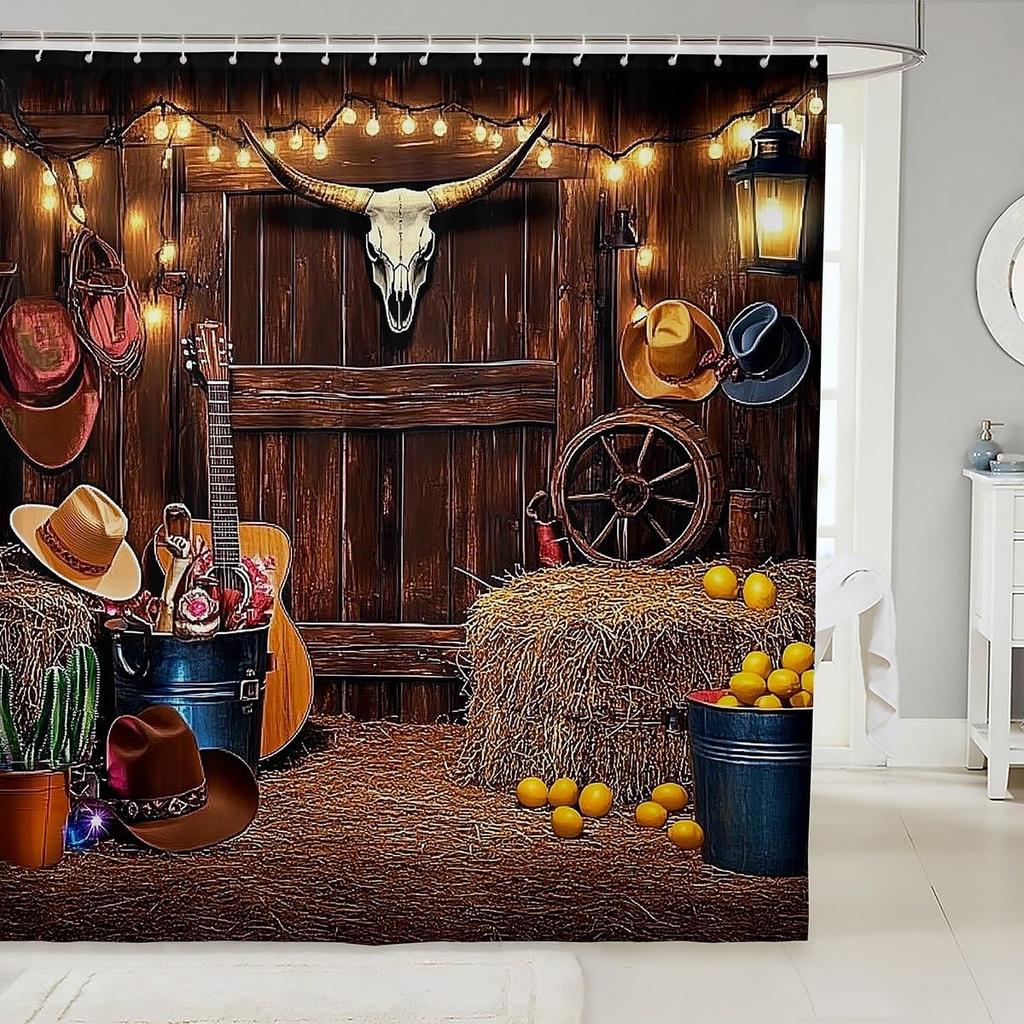 Dachshund Dog Shower Curtains Cute Pet Bathroom Curtain for Kids Women Men Personalized Puppy Bathroom Accessories Dog Paw Bones