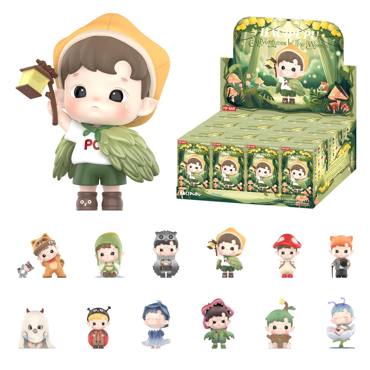 

POP MART HACIPUPU Adventures in the Woods Series Box of Pop Mart Gachapon Blind Box Plastic Premium PVC Soft Original Birthday Gift [Assorted 12]