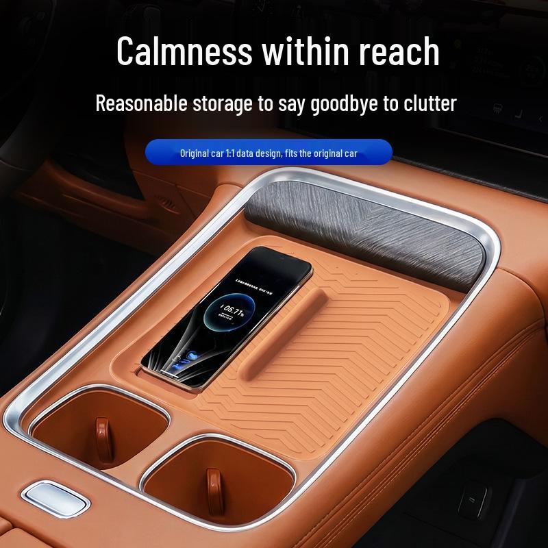 2026 Leapmotor D19 Wireless Charging Silicone Pad for Car Interior Decoration and Modification.
