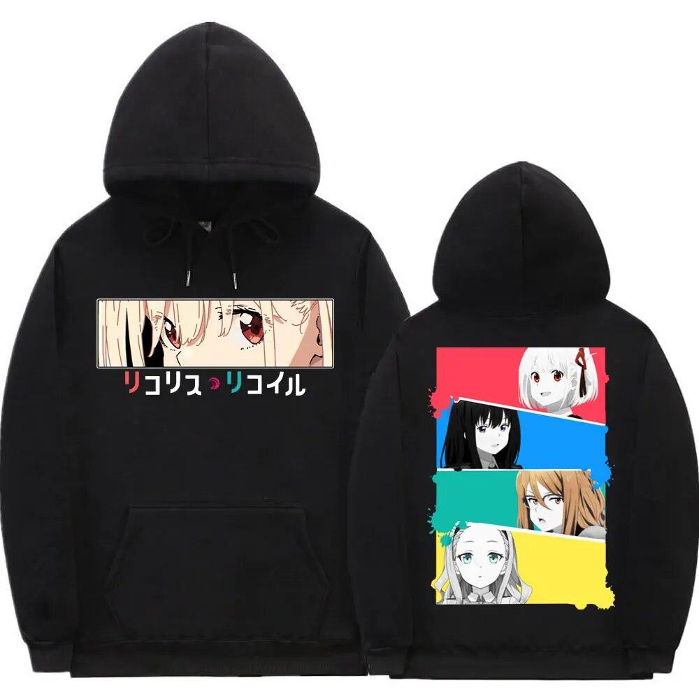 Manga Lycoris Recoil Chisato Nishikigi Takina Inoue Printed Hoodie Anime Unisex Women Fleece Hoodies Fashion Sportswear Sweatshirt