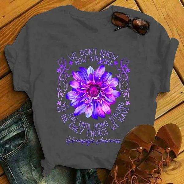 Purple Lotus Print T Shirt Women Short Sleeve O Neck Loose Tshirt Summer Women Tee Shirt Tops Camisetas Mujer