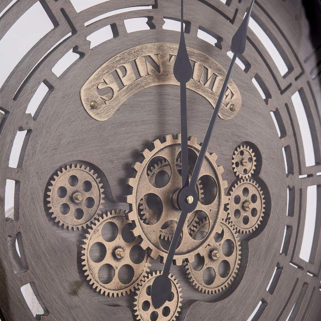 Retro Wall Clock Gear Creative Art Clock Iron Decoration for Bar Living Room Home