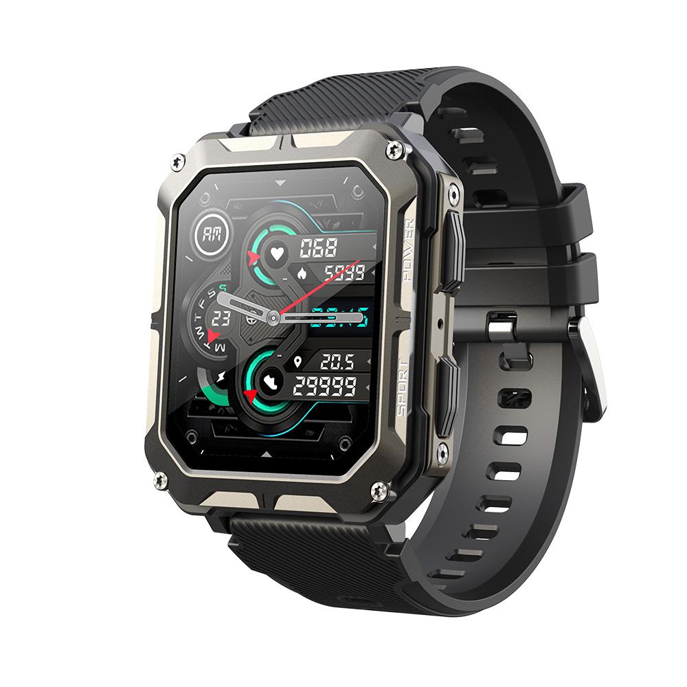 

SKMEI умные часы для мужчин 1,83 HD большой экран данные о здоровье артериальное давление пульс напоминание Bluetooth вызов водонепроницаемый шагомер спортивные часы B60P чёрный