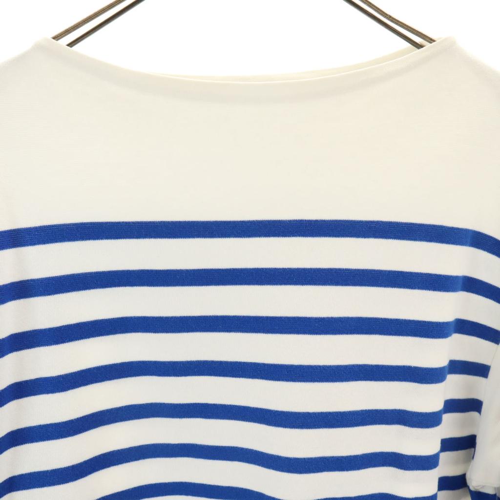 ORCIVAL Made in France Long sleeve Boat neck one piece White x blue Women Used