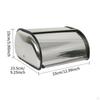 Bread Storage Bin Stainless Steel Box Organizer with Lid Kitchen Counter Easy to