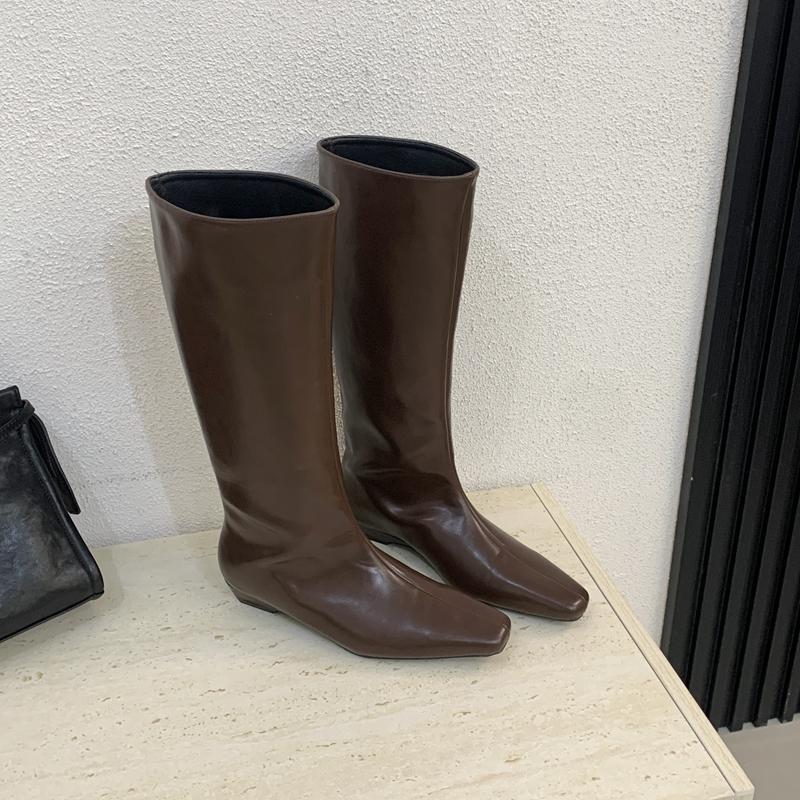 Winter New Brand Women Long Boots Fashion Round Toe Slip On Ladies Knee-high Boots Soft Heel Knight's Boots Shoe