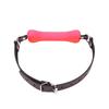 Cute Solid Leather Harness Mouth Silicone Dog Bone Ball Gag BDSM mouthPlug Couples Flirting Sex Products toys Adult Games