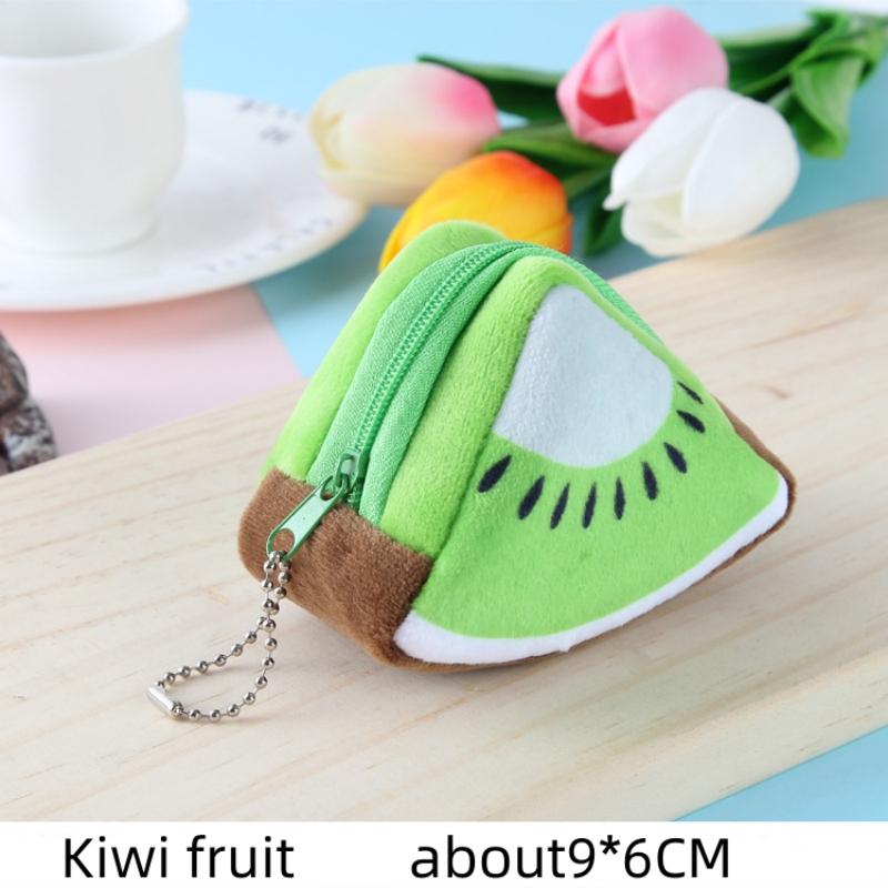 Portamonete Creativo Peluche Frutta Cartoon Borsa Portaoggetti Appeso alla Cartella Regali per le Feste dei Bambini