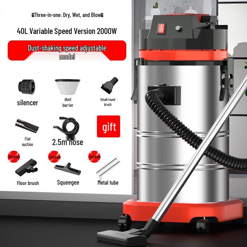 High-Power Wet/Dry Vacuum Cleaner for Home, Workshop, Car Wash, Grout, and Industrial Use