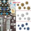 6pcs Christmas 3D Snowflake Charm Christmas Ceiling Decoration For Festive Atmosphere Decoration Festive Decoration