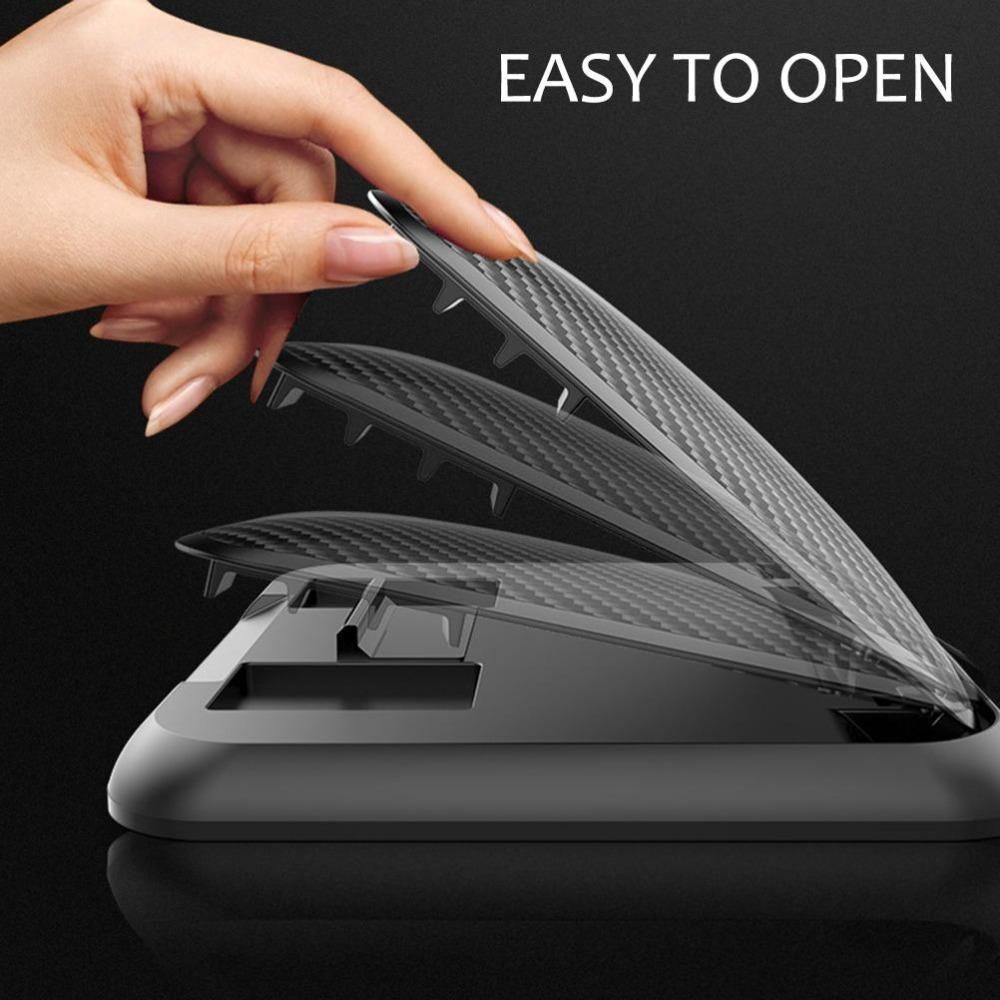 Carbon Fiber Finish Phone Mount Bracket Anti-Slip Pad Smartphone Car Mount  Car Accessories