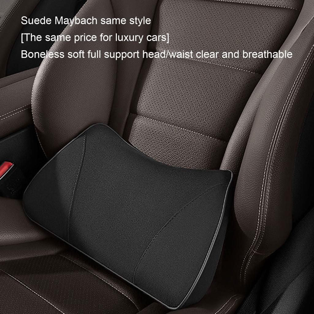 Brand New Car Seat Booster Universal Driver Memory Foam Lumbar Pillow Suede Seat Height Inclined Cushion