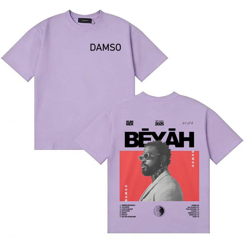 Singer Damso Summer Album Tshrit Fashion Oversized Cozy Gothic Short Sleeve T Shirt Unisex Women Retro Aesthetic Streetwear Clothes