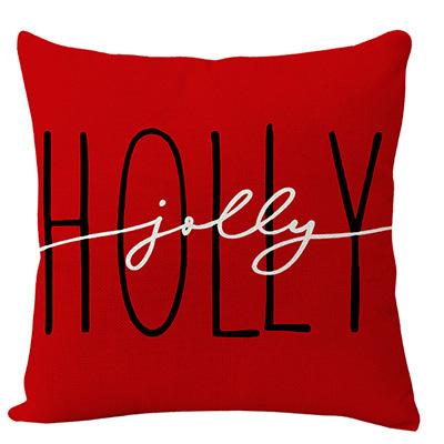 Home Decor Santa Snowman Merry Christmas Pillows Pattern Cushion Cover Suitable for Sofa Bedroom Car Pillow Cover
