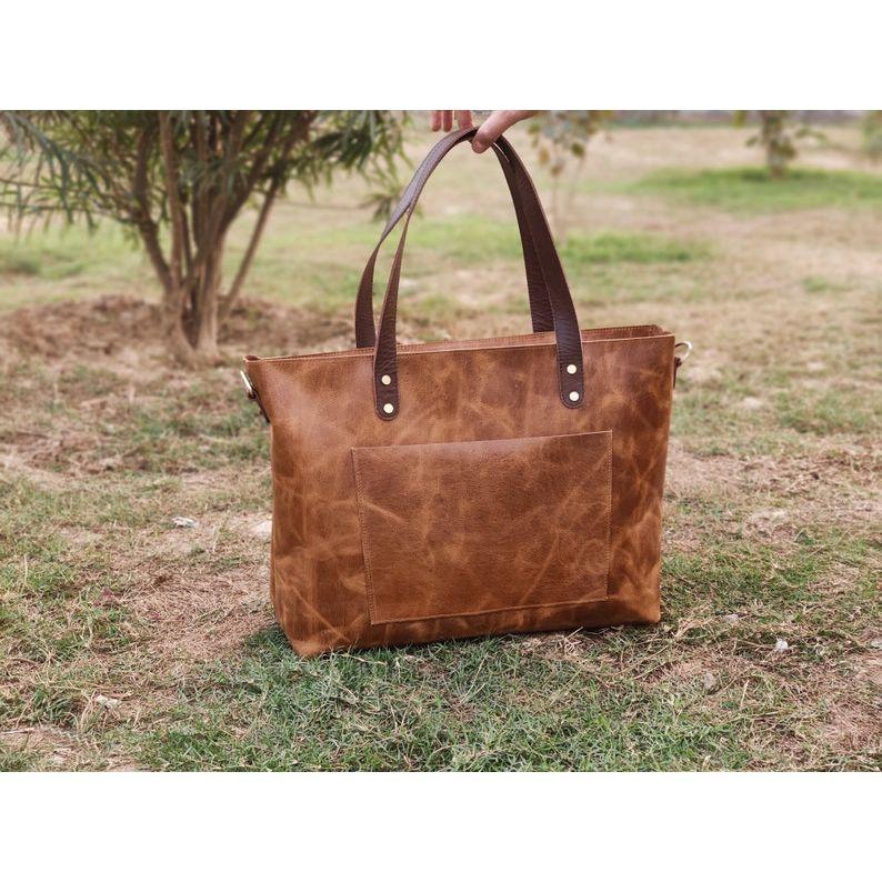 Leather Tote Bag for Women Large Leather Tote Work Bag Leather Handbags Purse Women Valentines Day Gift for Her Birthday Wife Girlfriend Mom