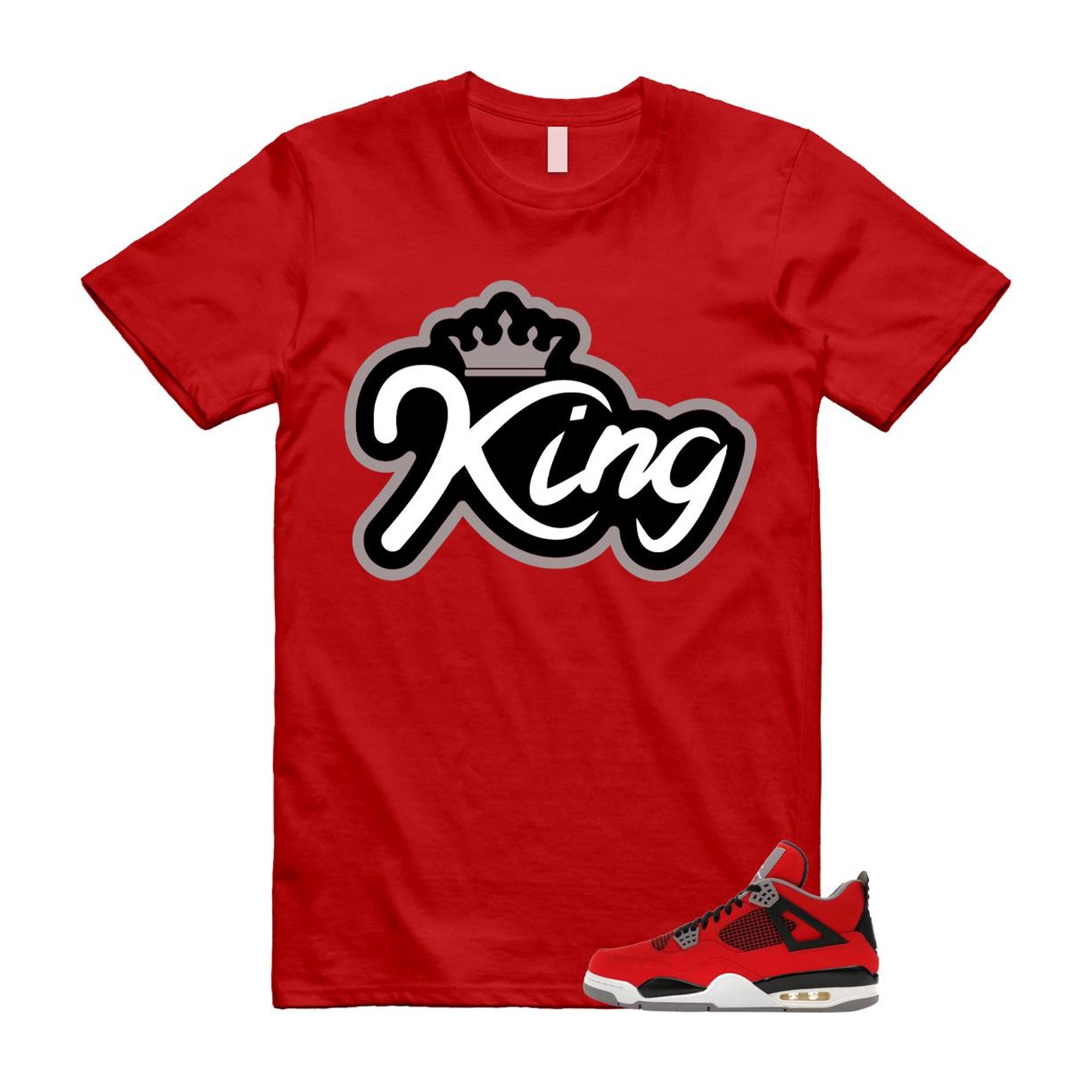 4 Toro Bravo Fire Red White Black Cement Grey 2026 T Shirt Match KING2 L