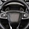 For Honda CR-V 2017- Carbon Fiber Interior Steering Wheel Button Cover Trim