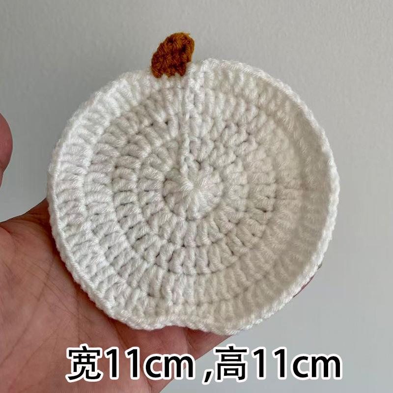 Finished product new cute wind ins small flower coaster placemat thermal insulation mat handmade wool crochet