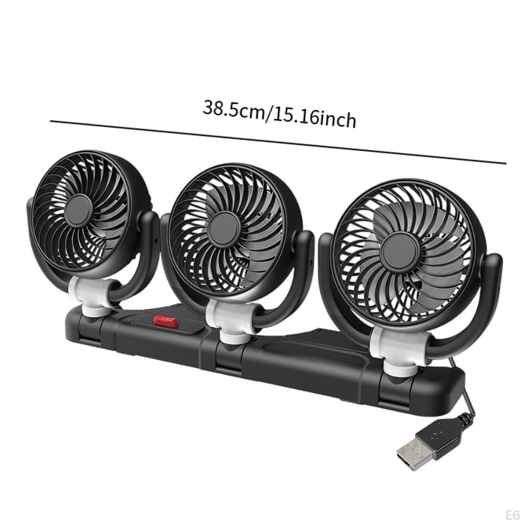 Car Cooling Fan Degree Rotatable Quiet Convenient Mount Auto Air