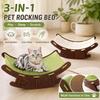 Elevated Pet Rocker Bed Wear-Resistant Cat Lounge Chair Cat Claw Rocker Chair  for Grinding Paws