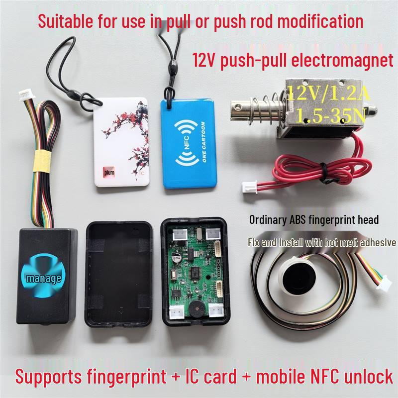 D301 Electromagnetic Lock Controller for Cabinet/Drawer with Fingerprint, Card Swipe, and Mobile NFC Access