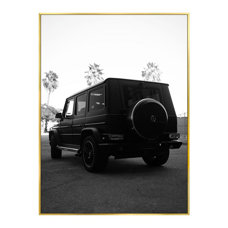 Mode Lyxbil Sexiga Kvinnor Moderna Svartvita Dekorativa Målningar Canvas Väggkonst Bilder Foton Vardagsrum Heminredning