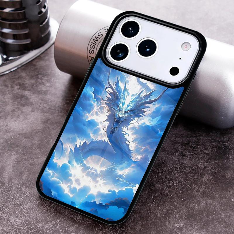 Exquisite Chinese Dragon Flying Pattern Phone Case for iPhone 17 16 15 Pro Max Air 14 13 12 11 Plus Shockproof Cover
