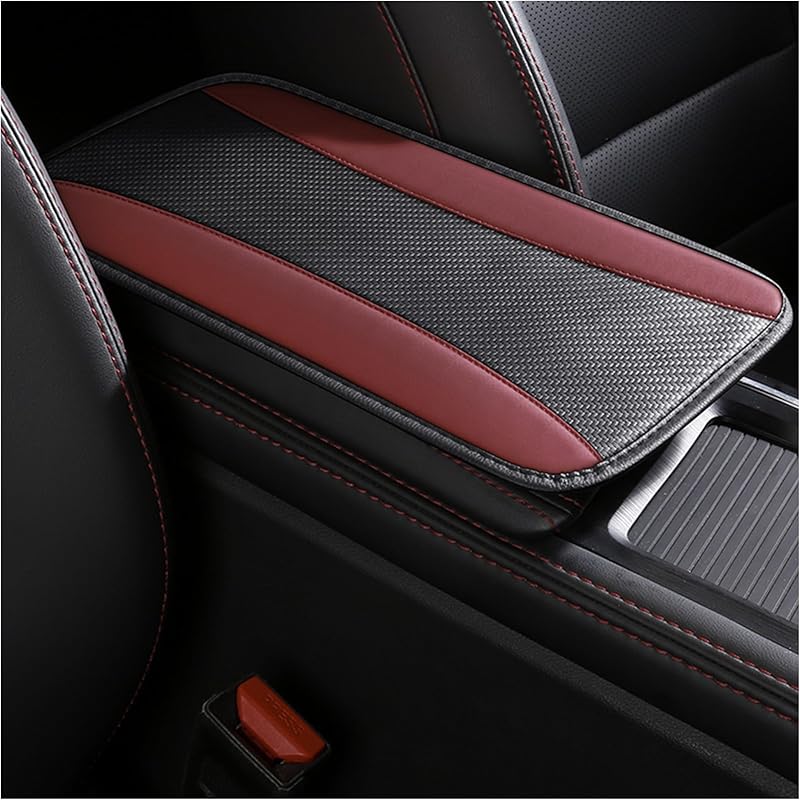 Stylish Car Center Console Cover,PU Leather Car Armrest Cover Prevent Scratches On Center Console,Universal Car Armrest Cushion Car Accessories