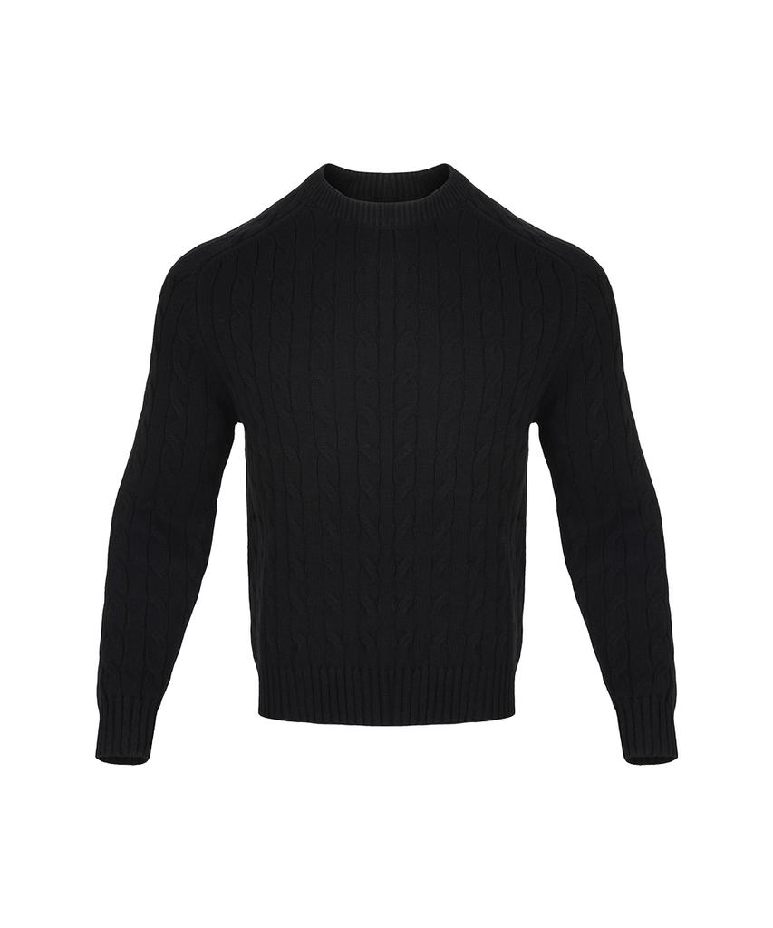 NINEZ Cable Crew Neck Muscle Knit (2 Colors)