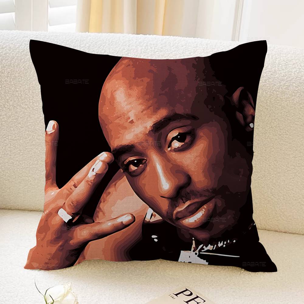 Rapper 2Pac Tupac Amaru Shakur Cushion Cover Decorative Pillow Sofa Home Decor Case Pillow Cases