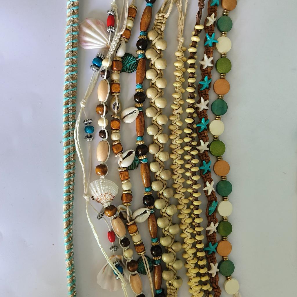 Turquoise Hat Accessories Hair Bohemian Dyed Wooden Beads Hat Band Fedora Hat Decoration Straw Hat Band Waist Rope