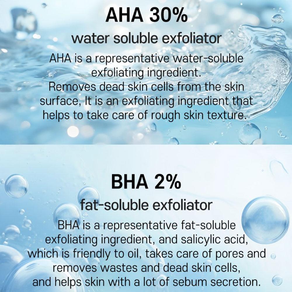 CARENEL AHA 30%+ BHA 2% peelingové sérum 30ml Pore Care Sebum Blackhead Old Dead Skin Exfoliační pH3,6