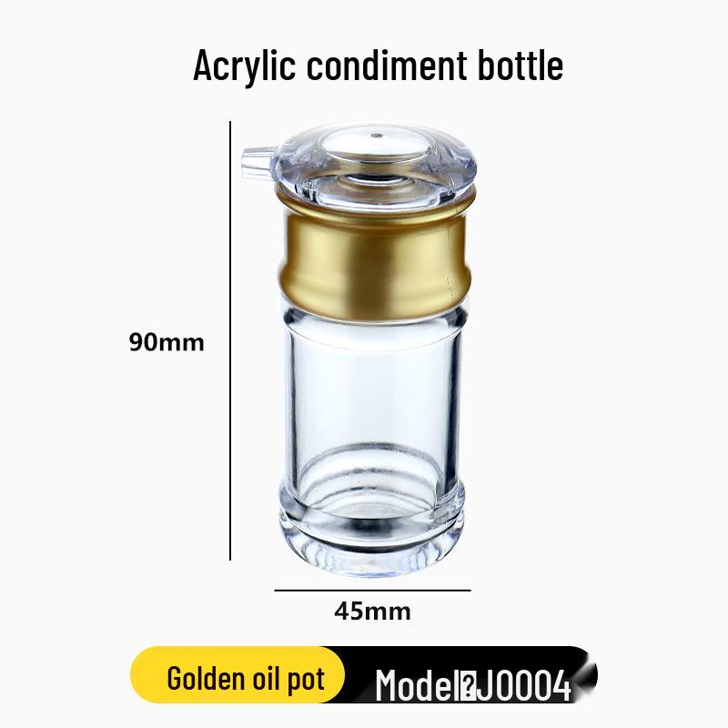 Food Grade Transparent Double-Layer Seasoning Bottle with Lid for Soy Sauce and Vinegar