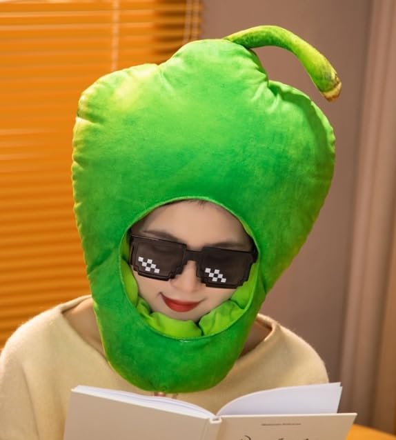 [DOKiDOKi] Bell Pepper Hat Cosplay [Cute] Transformation Headwear Kigurumi Headgear Fluffy Cute Halloween Vegetable Greengrocer Lovers and Picky