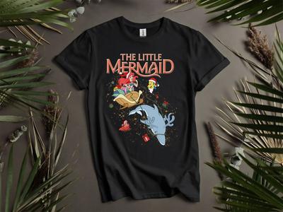 Mermaid Christmas Princess Ariel With Hoodie Tshirt Men Women Unisex AD721
