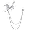 Fashion Metal Rhinestone Brooch for Women and Men Tasse Animal Lapel Pins Eagle Deer Wings Design Collar Pin Jewelry Gifts
