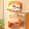 Indoor Mini Basketball Hoop Toy with LED Scoreboard Adjustable Height Wall Mount Basketball Shoot Game Toddlers Boys Cartoon Animal Basketball Hoop