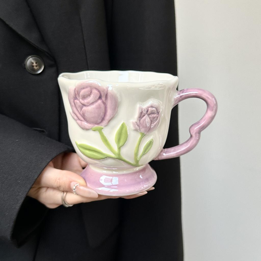 Exquisite and High Quality Tulip Pearl Light Mug Wedding Souvenir High End Feeling for Girls' Office Dormitory