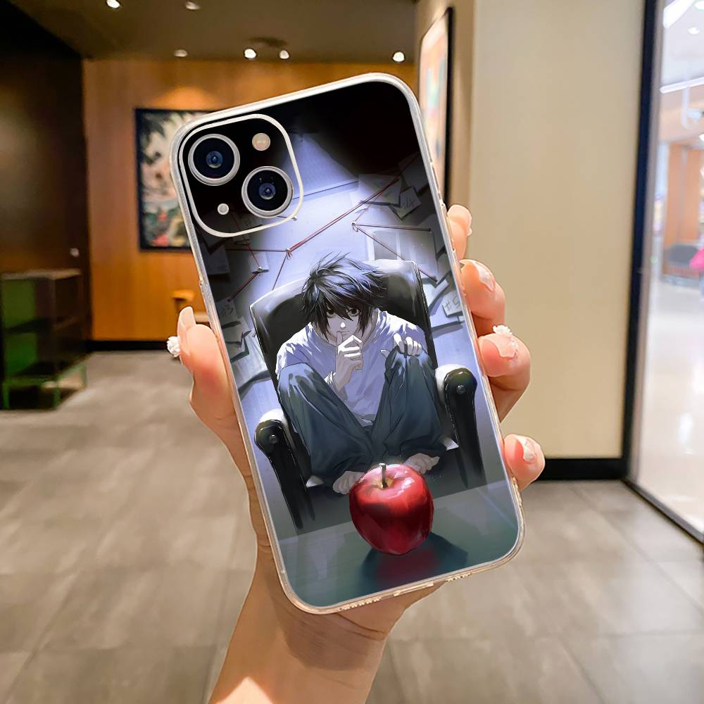 D-Death -Note Light Yagami -L Handyhülle Für iPhone17,16,15,14,13,12,11 ,Pro Max, Plus Weiches Silikon Transparente Hülle