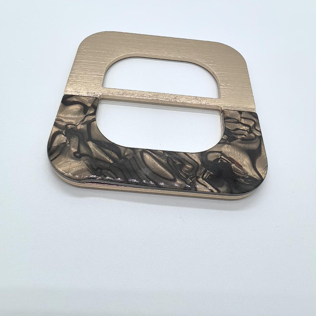 Boucle Carrée Décorative en Alliage d'Aluminium Acrylique pour Ceinture de Taille