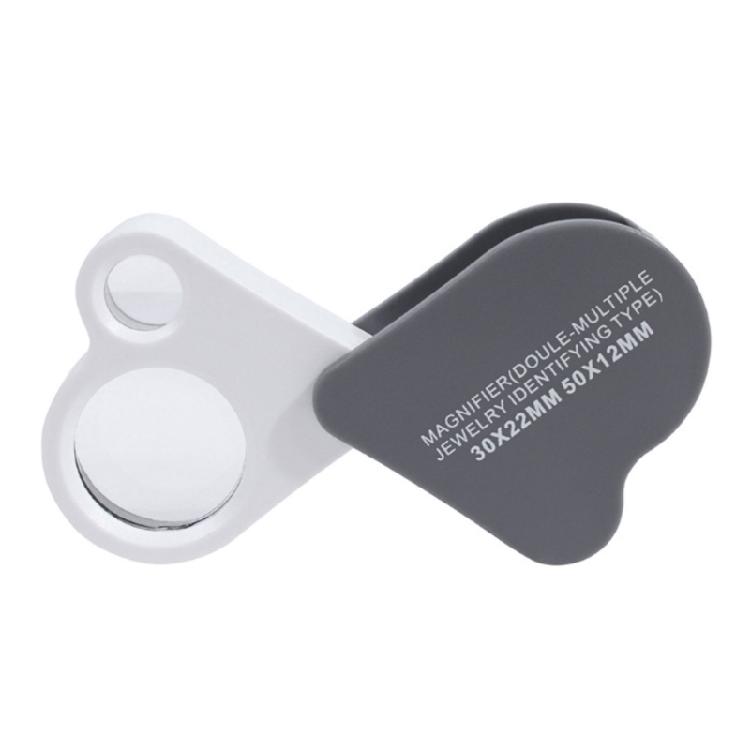 Foldable 30X 50X Magnifying Lens Eye Loupe Magnifier for Coin Jewelry Inspection