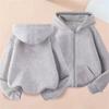 Reißverschluss Stil Kinder Kapuzenpullover Strickjacke Mantel Junge Mädchen Rot Rosa Oberteile Kind 3-12 Jahre Schwarz Freizeit Kleinkind Sweatshirt Kleidung